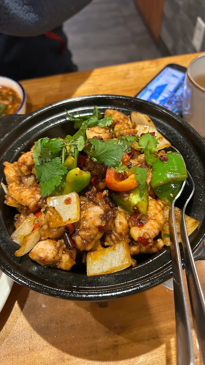 griddle cooked chicken with pepper 干锅走地鸡